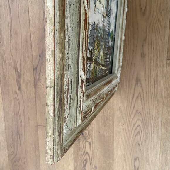 Vintage Parisian Street Scene Oil on Canvas - Picture 15 of 15